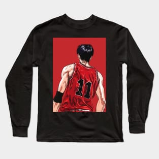 Slam Dunk Kaede Rukawa vector Long Sleeve T-Shirt